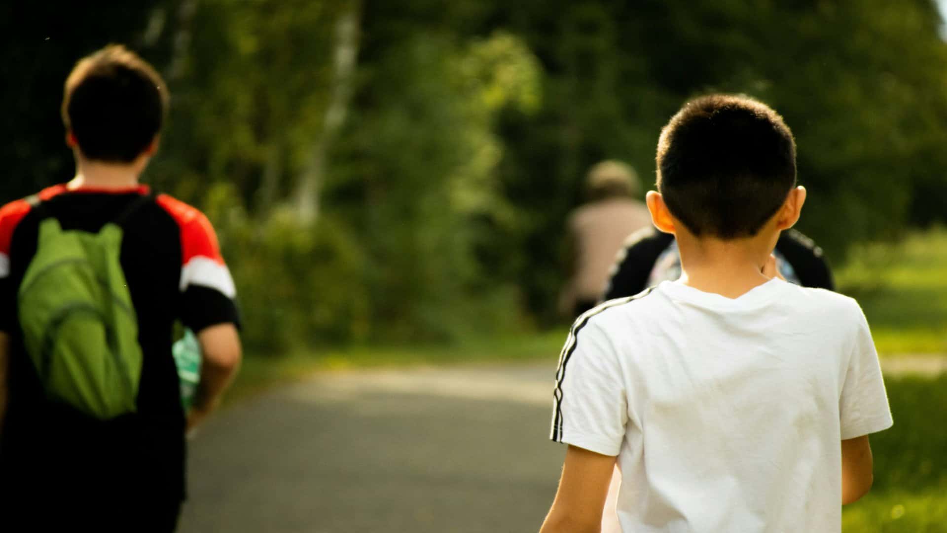 kids walking home